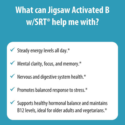 Jigsaw Health - Activated B con SRT, 120 – Individuos con estrés crónico, que aumenta las necesidades de vitaminas – Image 6