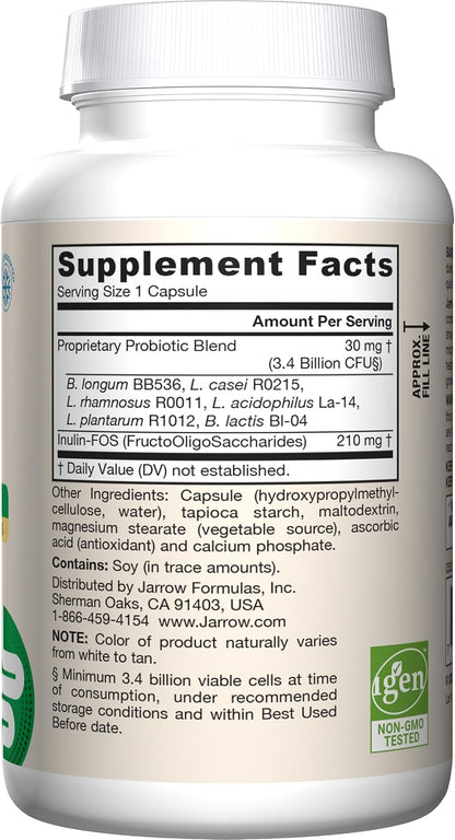 Jarrow Formulas Jarro-Dophilus + FOS - 3.4 – ¿Es apto para vegetarianos? Sí, las cápsulas son vegetales. – Image 10