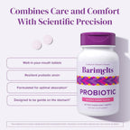 BariMelts Probiotic, 5 Billion CFU - 60 Rapid Dissolve Tablets (2-Month Supply) - Sugar-Free Probiotic for Women, Supports Gut Health after Bariatric Surgery, Natural Cherry Flavor