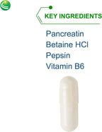 Nutra BioGenesis PanZyme - Multienzima con Betaina HCL y Pepsin - 180 Cápsulas