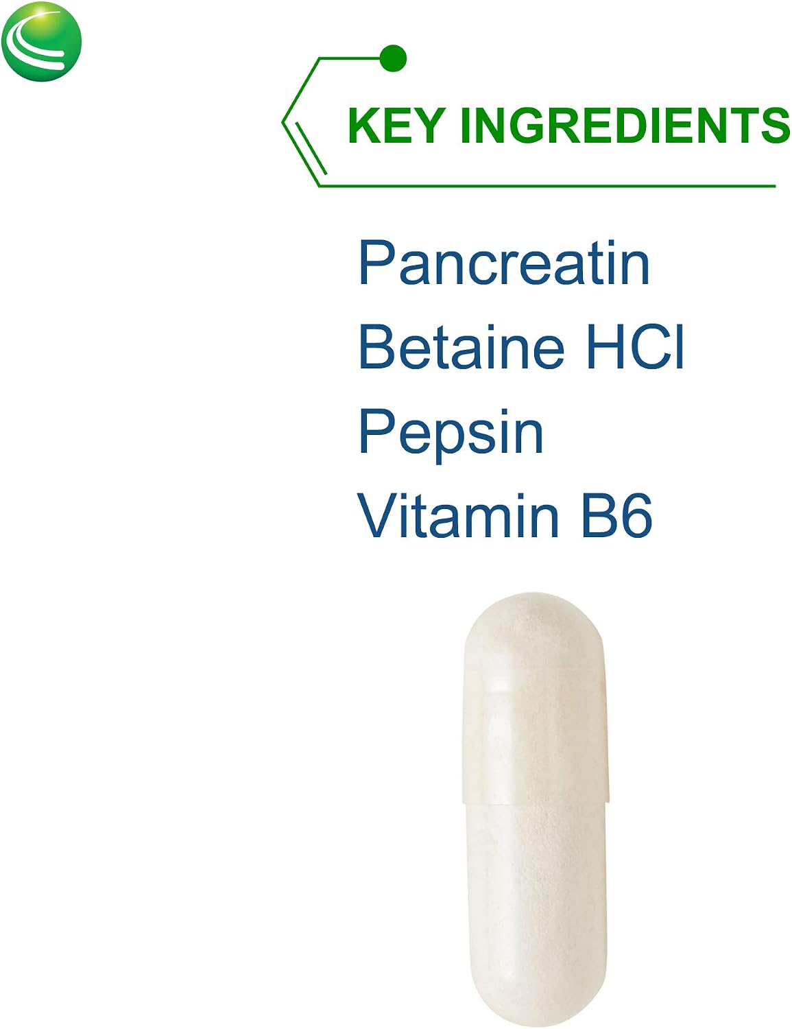 Nutra BioGenesis PanZyme - Multienzima con Betaina HCL y Pepsin - 180 Cápsulas