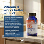 RnA ReSet D3K2 Reset – 4000 UI Vitamina D3 y 100 mcg K2 (60 Cápsulas) NSF Certified