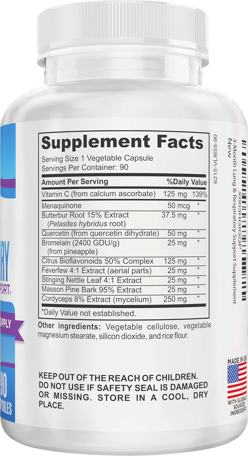 Elevate Recovery Supplements Apoyo Respiratorio 10-en-1, 90 Cápsulas