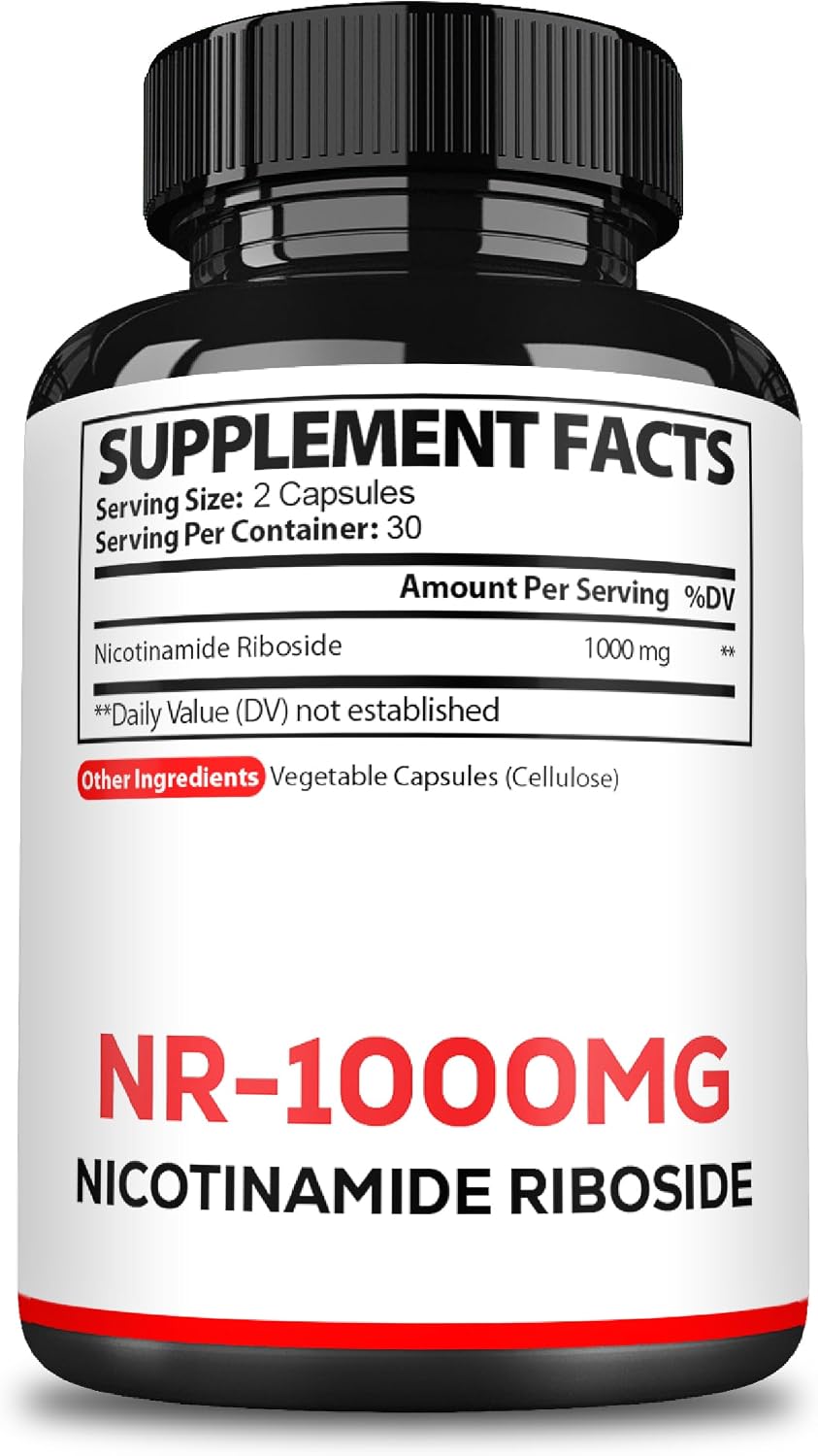 Satoomi NAD Nicotinamida Ribósido - Suplemento NR 1000mg - 60 Cápsulas (30 Días)