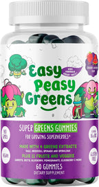 EasyPeasyGreens Daily Veggie Gummies para Niños - 60 Gominolas de Verduras Veganas
