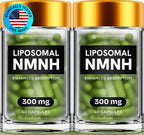 Suplemento Liposomal NMNH 300 mg – Apoyo NAD+, Energía y Enfoque – Alternativa a NMN para Vitalidad Celular – Probado por Terceros, 120 Cápsulas Veganas | 2 Paquetes