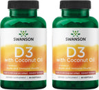 Swanson Vitamina D-3 de alta potencia con coco