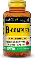 Mason Natural Complejo B, 300 Cápsulas Blandas (3 Envases de 100)
