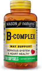 Mason Natural Complejo B, 300 Cápsulas Blandas (3 Envases de 100)