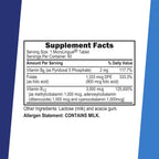 Superior Source NO Shot Triple B-12 3000 mcg B6 Ácido Fólico 800 mcg - 60 comprimidos de disolución instantánea