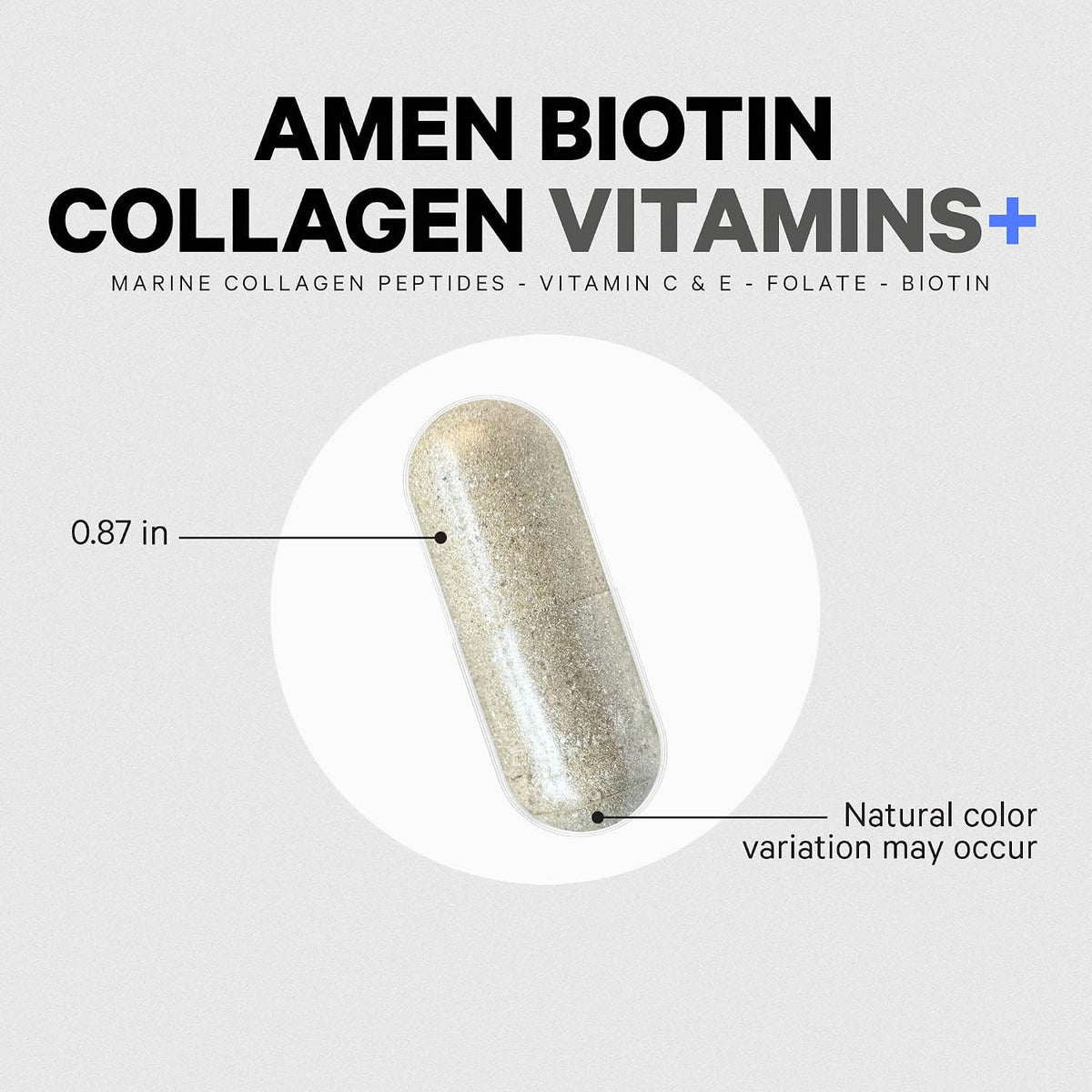 Amen Biotin Collagen Vitamins+ Biotina – Queratina: Es la proteína principal del cabello y las uñas. Su inclusión – Image 8