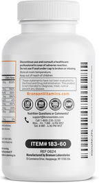 Bronson Super B100 Complejo de Vitamina B Liberación Sostenida con Todas las Vitaminas B (Vitamina B1, B2, B3, B6, B9 - Ácido Fólico, B12), 60 Comprimidos