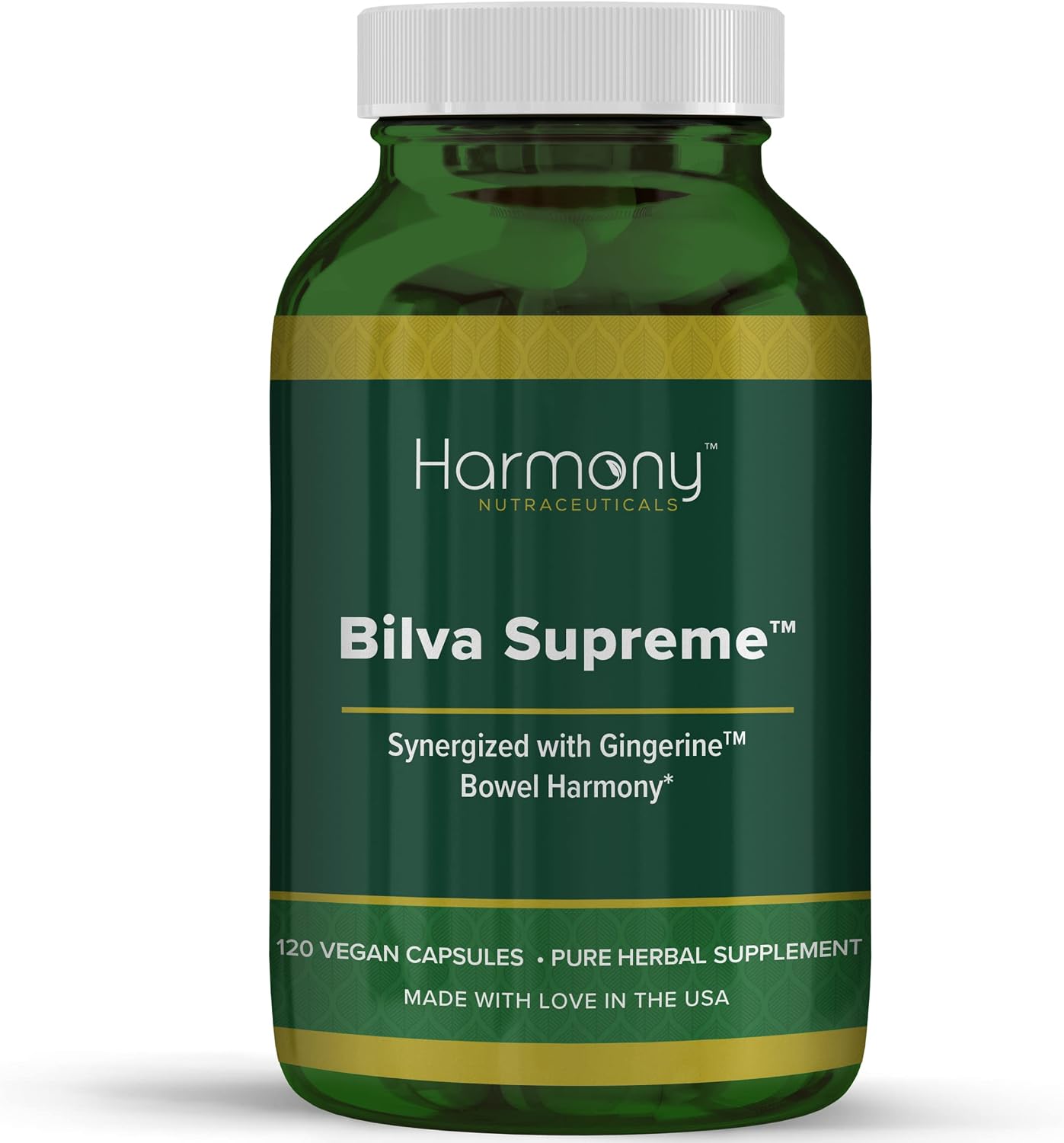 Harmony Nutraceuticals Bilva Supreme - Suplemento Ayurvédico para la Digestión con Jengibre - 120 Cápsulas Veganas