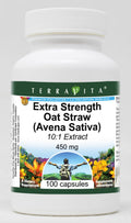 Extra Strength Extracto de Avena Sativa (Avena Sativa) 10:1 - 450 mg, 100 Cápsulas