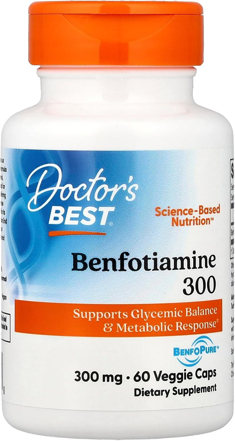 Doctor's Best, Benfotiamina con BenfoPure, 300 mg, 60 Cápsulas Vegetales
