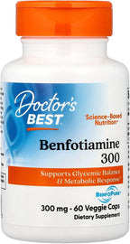Doctor's Best, Benfotiamina con BenfoPure, 300 mg, 60 Cápsulas Vegetales