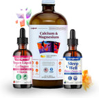LIQUIDHEALTH Pack de Belleza y Sueño Vegano: Colágeno Líquido, Calcio Magnesio y Melatonina