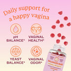 Cheeky Bonsai Balanced Babe - Gominolas probióticas vaginales, 5B UFC, Sabor fresa, 60 uds.