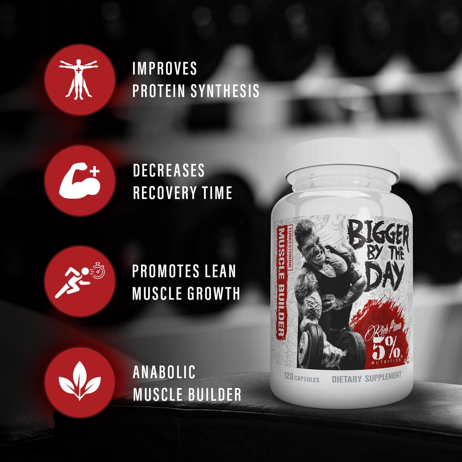 5% Nutrition BiggerByTheDay – 120 Cápsulas (30 Dosis)