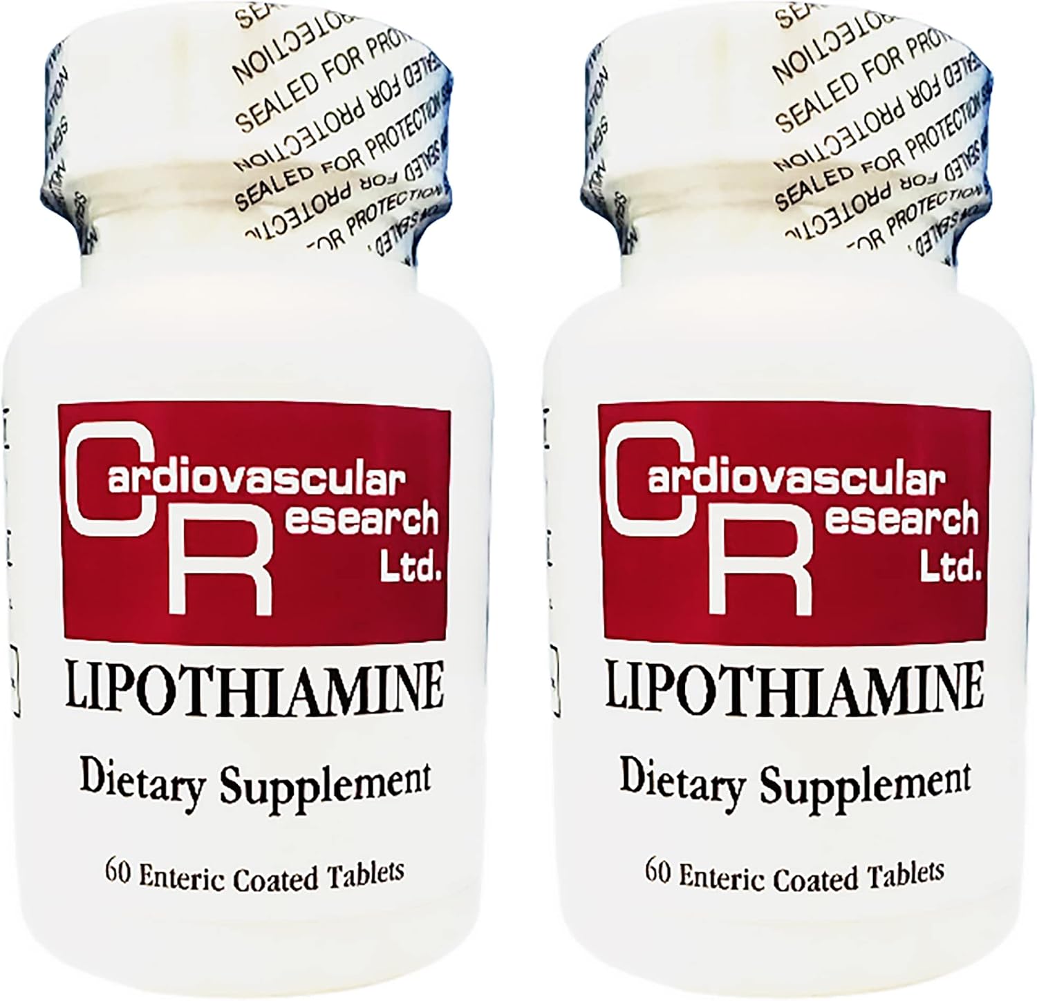 Cardiovascular Research Lipothiamine B Supplement 120 Tablets - Vitamina B1 con Ácido Alfa Lipoico - 2 x 60 Comprimidos