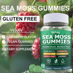 Fitfido Gominolas de Musgo de Mar Irlandés 3000mg con Bladderwrack, 60 unidades
