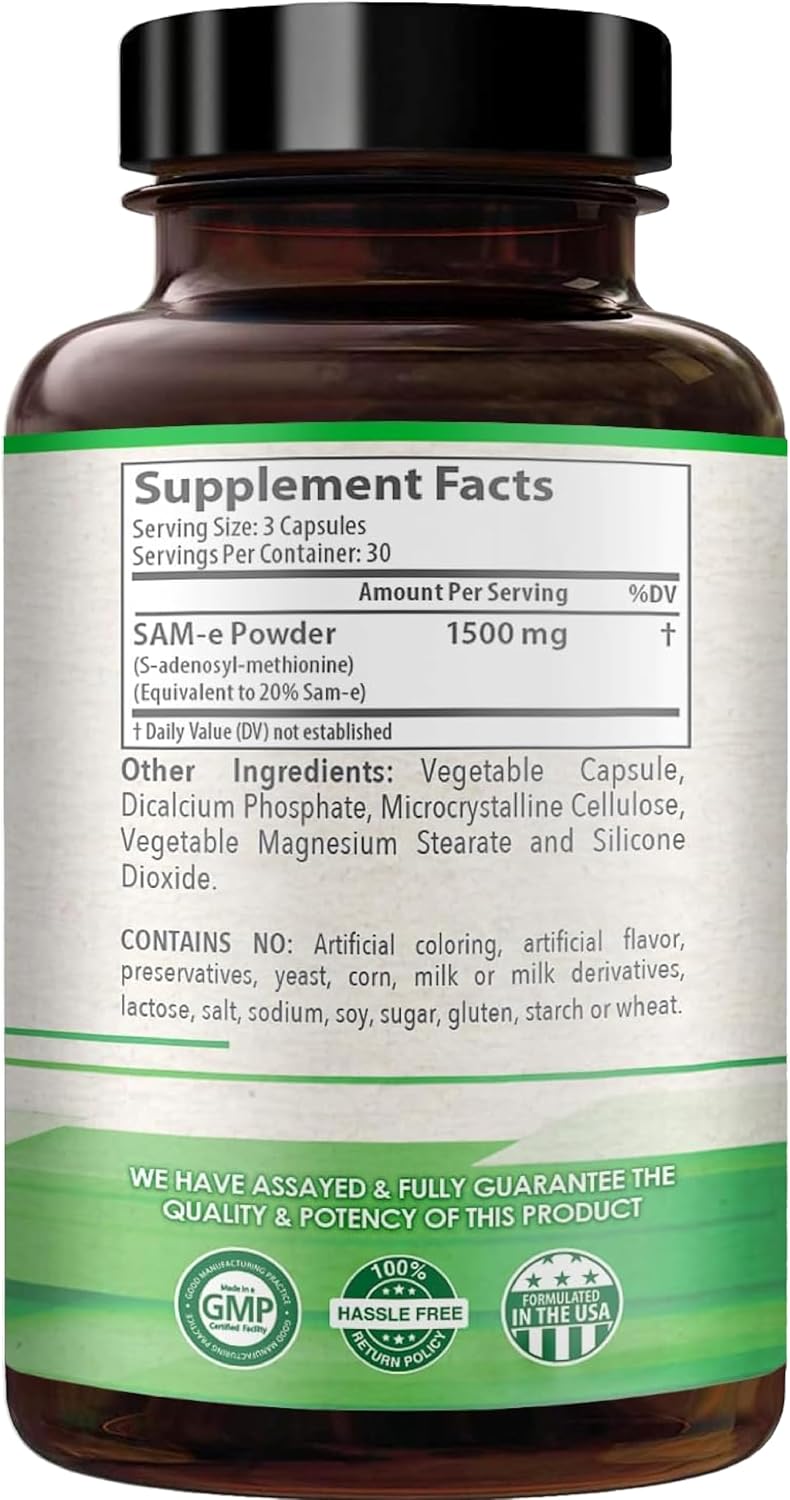HealthyWayRx SAM-e 1500mg - S-Adenosil-L-Metionina - 90 Cápsulas