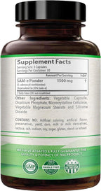 HealthyWayRx SAM-e 1500mg - S-Adenosil-L-Metionina - 90 Cápsulas