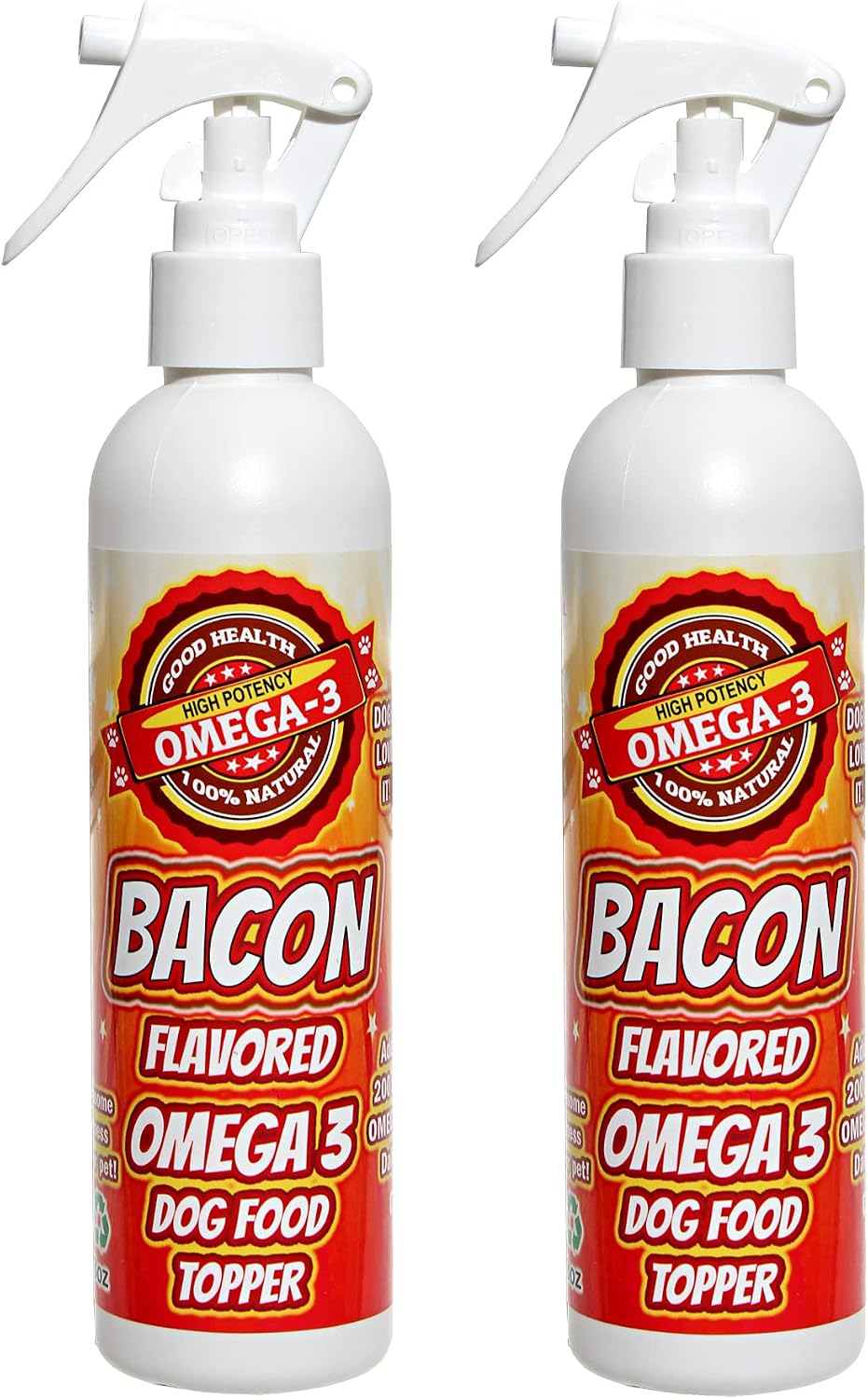 Bacon Spray 2 Botellas – Sabor Natural con Omega 3 para Perros