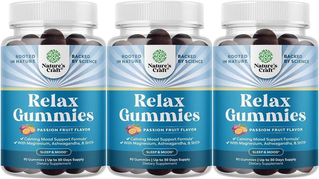 Natures Craft Gominolas Calmantes para Adultos con Ashwagandha y Magnesio - 270 Gominolas