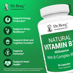 Dr. Berg Complejo de Vitaminas B1, B6, B12 con Allithiamine - 60 Cápsulas