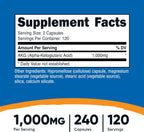 Nutricost AKG Ácido Alfa-Cetoglutárico 1000 mg, 240 Cápsulas (120 dosis)
