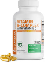 Bronson Complejo B con Vitamina C – 250 Cápsulas Vegetarianas