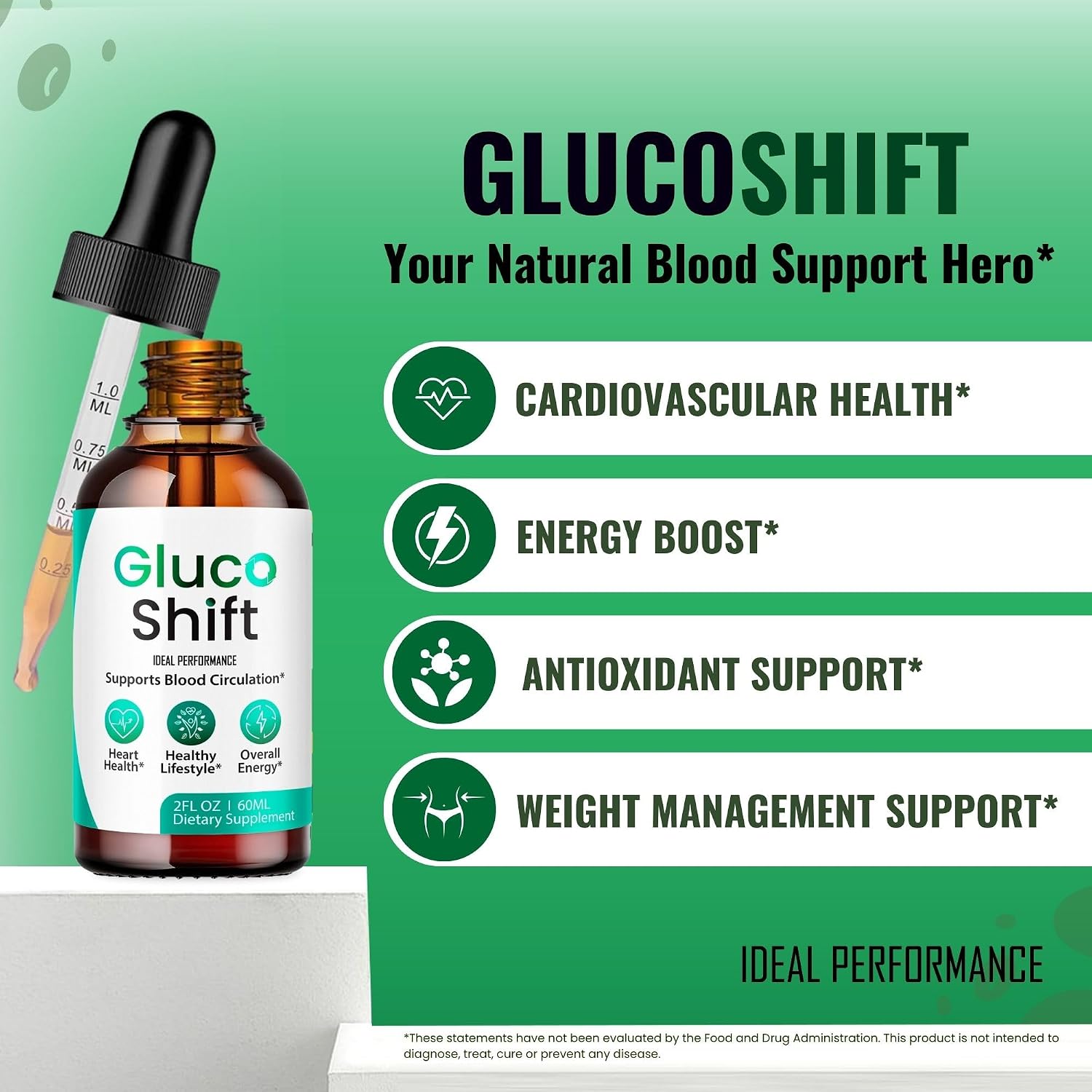 Gluco Shift Drops – Complemento Líquido de Bienestar, Fórmula Natural, Pack de 3