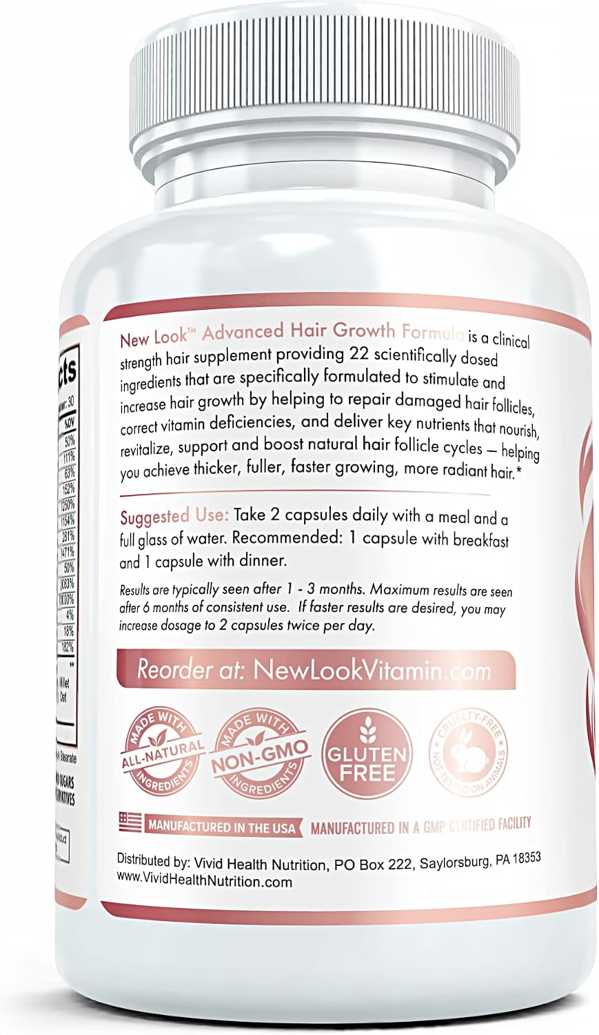 New Look Hair Growth Support Vitamins – 60 Cápsulas