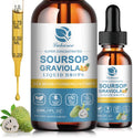 Lukaree Extracto Líquido de Graviola y Musgo Marino con Vitamina C y Zinc – 2 Envases (60 ml), Sabor Piña