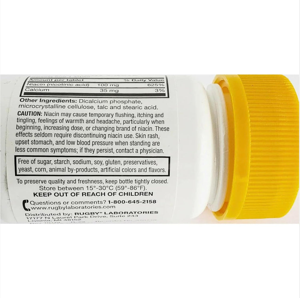 Paquete especial de 5 - NIACINA TAB 100MG Rugby 100TB Watson Labs, INC (PSI) SIN Envío