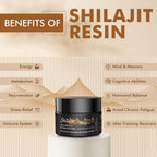 Resina de Shilajit Orgánica del Himalaya - Grado Oro 100% Pura con Ácido Fúlvico y 85+ Minerales Traza - Pack de 3 (6 Meses de Suministro)