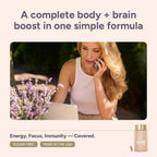 Halo Beauty Her Daily Multi | Multivitamínico para Mujeres | Energía, Claridad Mental y Bienestar con B6, D3 y Zinc | Cápsulas Veganas | 1 Mes