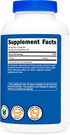 Nutricost L-Prolina 1000mg, 180 Cápsulas (90 Porciones) - 500mg por Cápsula, No-GMO, Sin Gluten