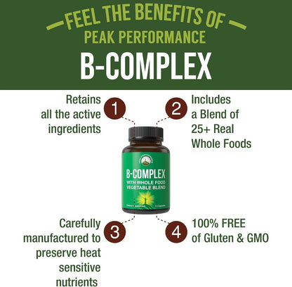 Complejo B con Frutas y Verduras - 90 – Funcionamiento normal del sistema nervioso (B1, B2, B6, B12, biotina). – Image 2