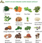 Lite Supply Frutas y Verduras 240 Cápsulas - 120 Fruta y 120 Verdura - Superalimento Natural
