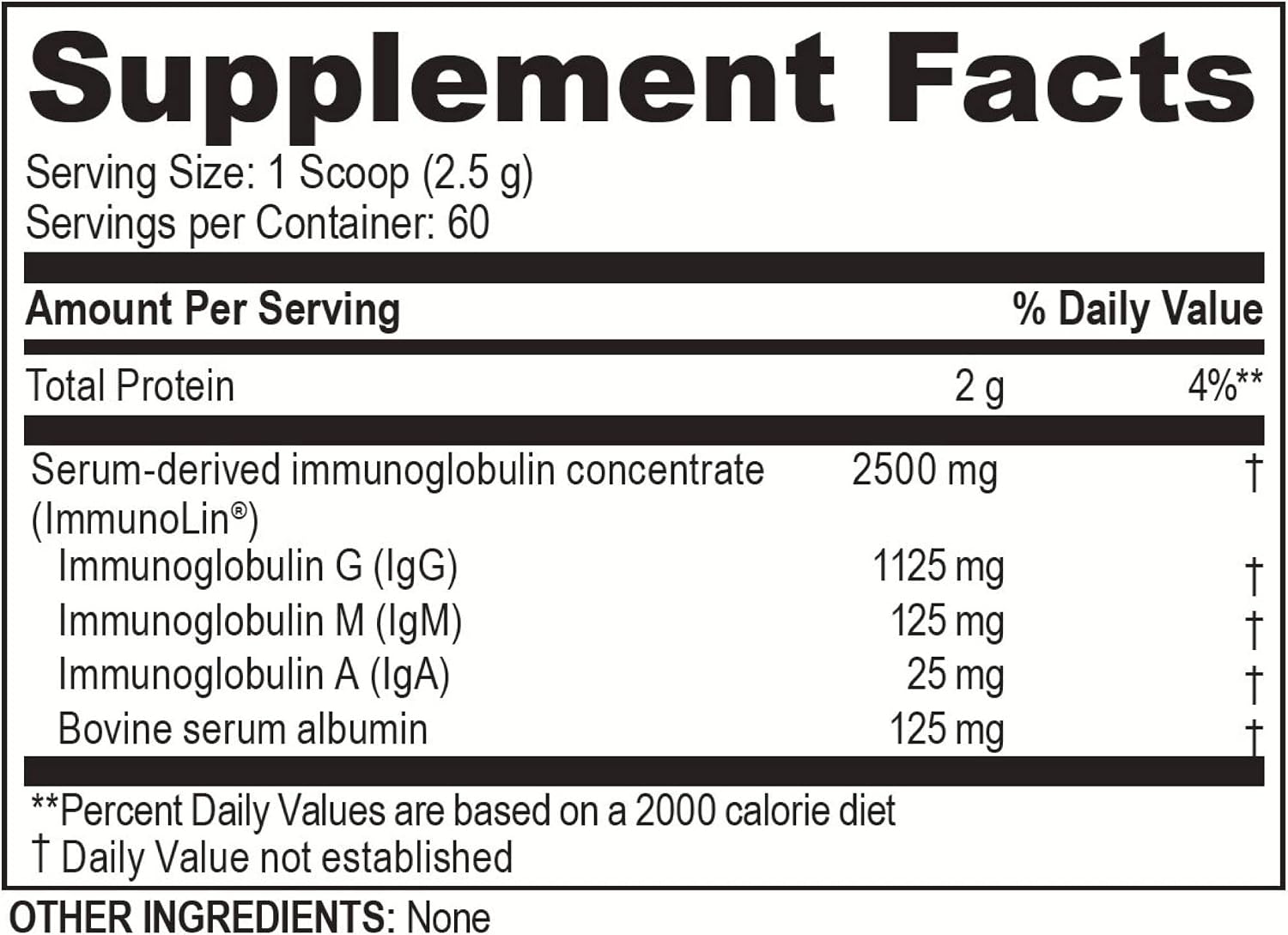 Brain Basics Ultra Pure IgG Supplement - Complemento de IgG Immunolin en Polvo, Sin Lácteos, con Vitaminas y Minerales, 150g, 60 Dosis
