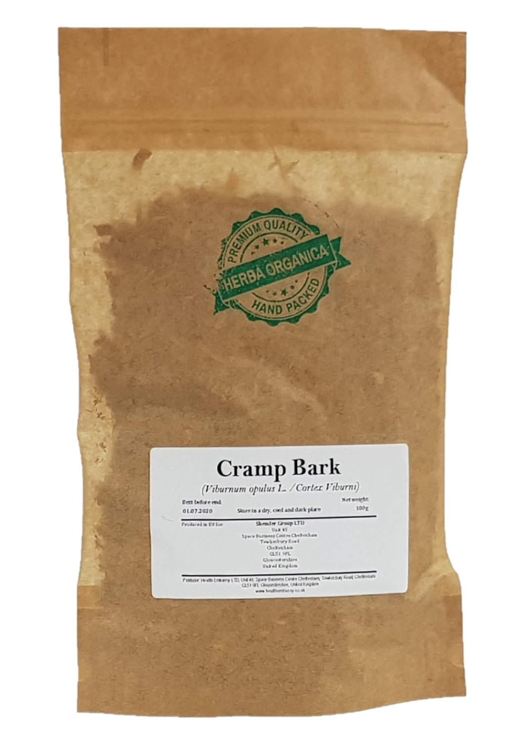 Herba Organica Corteza de Viburno (Cramp Bark) - Té de Hierbas (100g)