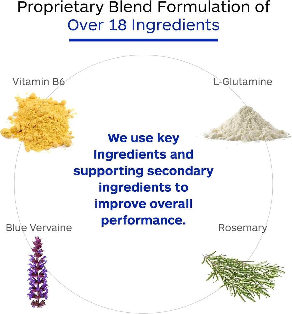 Professional Botanicals Calm Attention - Apoyo Natural para la Atención y el Estado de Ánimo, con Vitamina B6, Romero, Gotu Kola - 60 Cápsulas Veganas