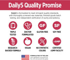 Daily5 Multivitamínico para Hombres y Mujeres, DOCTORS' PREFERRED, 90 Cápsulas Veganas