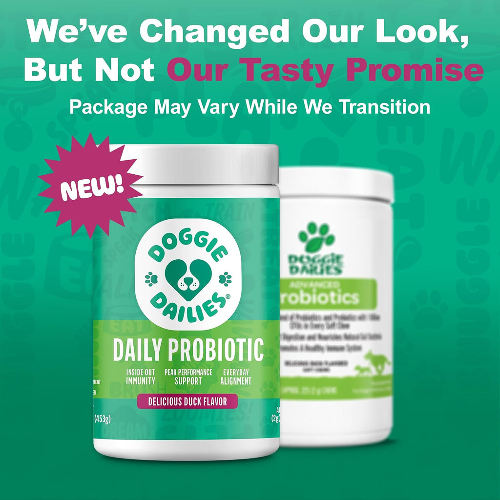 Doggie Dailies Probióticos para Perros - Masticables de Pato (225 unidades)