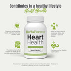 Herbsforever Heart Health - Cardiovascular Support, Heart Wellness | Anti Stress with Ashwagandha, Guggulipid, Terminalia Arjuna, Cinnamon, Garlic, Indian Gooseberry + 13 Herb Extracts | 90 Veg Capsules | 800 mg