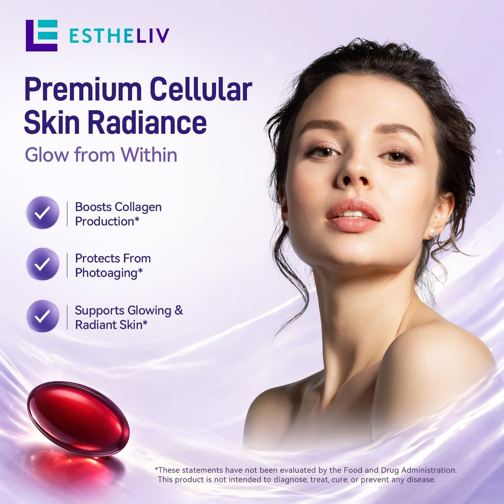 ESTHELIV® Premium Cellular Skin Radiance - 60 Cápsulas Vegetales Blandas