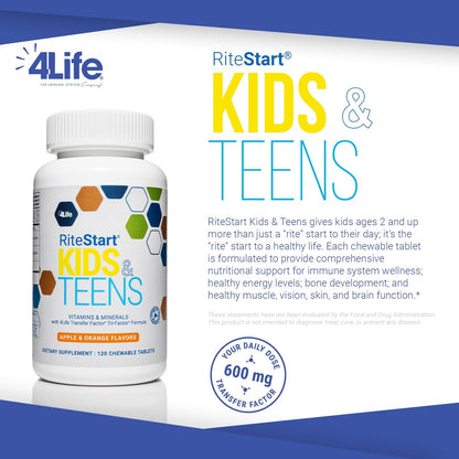 4Life RiteStart Kids and Teens Multivitamin – La vitamina D y los nutrientes relacionados con el calcio son – Image 3