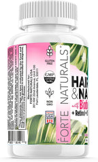 FORTE NATURALS Gominolas de Biotina 5000mcg para Cabello, Piel y Uñas - 60 unidades